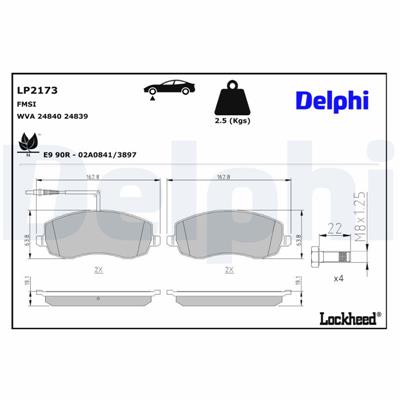 DELPHI LP2173 EAN: 5012759442180.