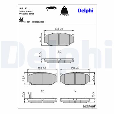 DELPHI LP2182 EAN: 5012759445488.
