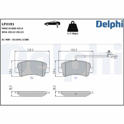 DELPHI LP2191 EAN: 5012759449738.