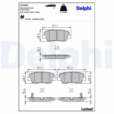 DELPHI LP2202 EAN: 5012759451533.