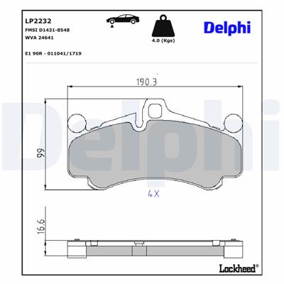 DELPHI LP2232 EAN: 5012759455814.
