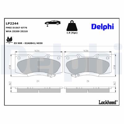 DELPHI LP2244 EAN: 5012759462201.