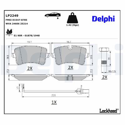 DELPHI LP2249 EAN: 5012759465219.