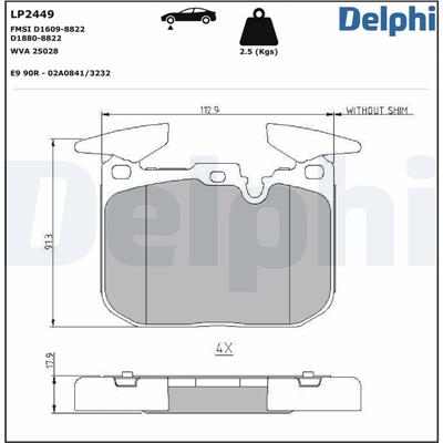 DELPHI LP2449 EAN: 5012759493212.