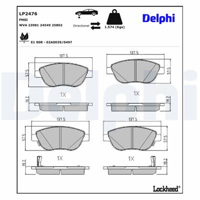 DELPHI LP2476 EAN: 5012759502587.