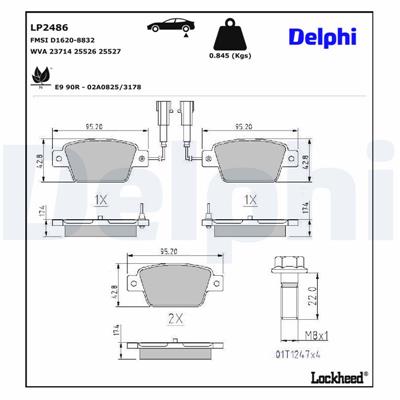 DELPHI LP2486 EAN: 5012759512463.