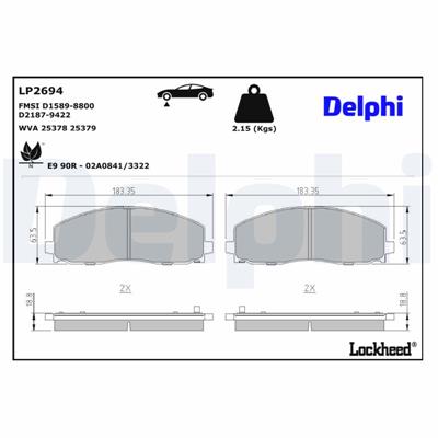 DELPHI LP2694 EAN: 5012759508114.
