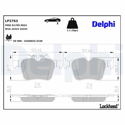 DELPHI LP2763 EAN: 5012759530665.