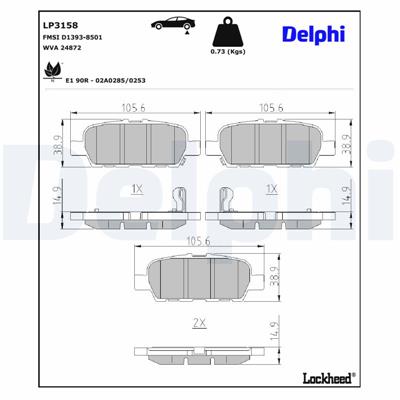 DELPHI LP3158 EAN: 5012759532744.