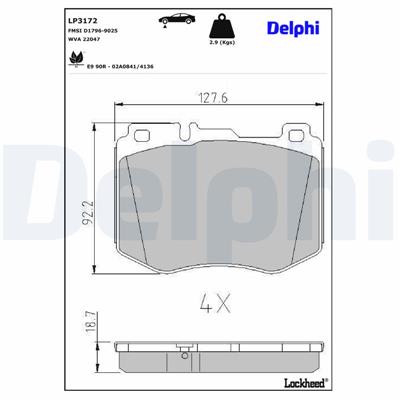 DELPHI LP3172 EAN: 5012759534885.
