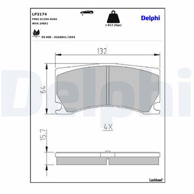 DELPHI LP3174 EAN: 5012759535196.