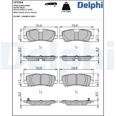 DELPHI LP3254 EAN: 5012759977279.