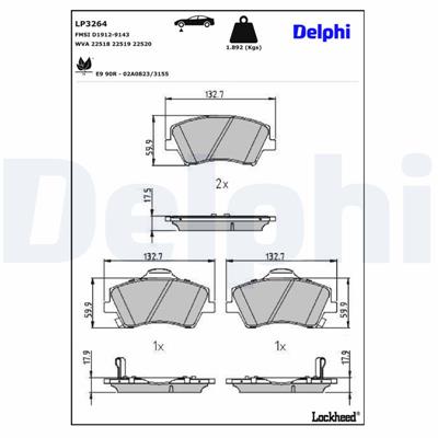 DELPHI LP3264 EAN: 5012759983157.