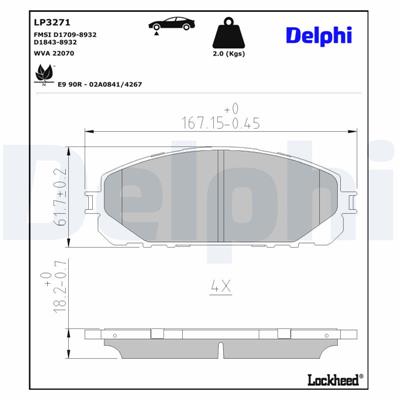 DELPHI LP3271 EAN: 5012759983119.
