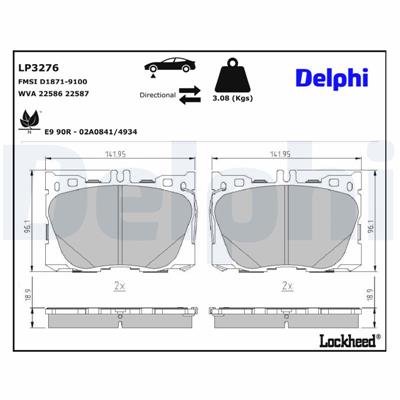 DELPHI LP3276 EAN: 5012759540015.
