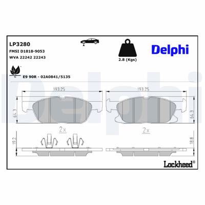 DELPHI LP3280 EAN: 5012759540336.