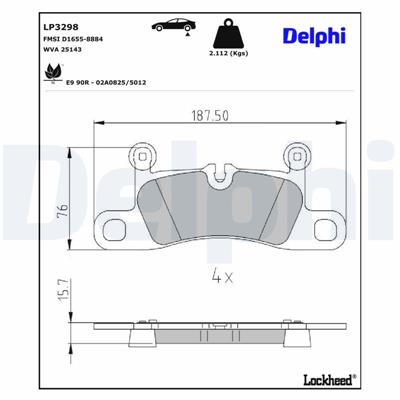 DELPHI LP3298 EAN: 5012759985632.