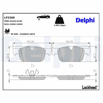 DELPHI LP3300 EAN: 5012759985656.