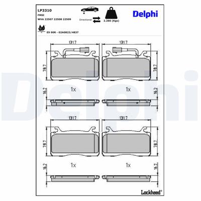 DELPHI LP3310 EAN: 5012759988671.