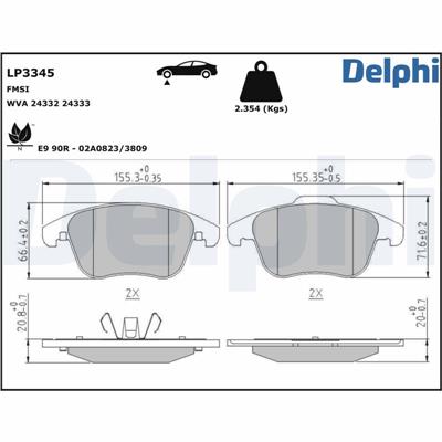 DELPHI LP3345 EAN: 6954497156471.
