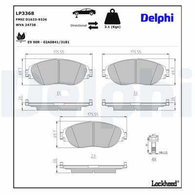 DELPHI LP3368 EAN: 5012759993026.