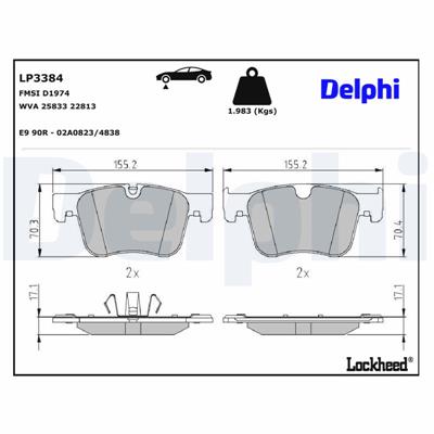 DELPHI LP3384 EAN: 5012759995129.