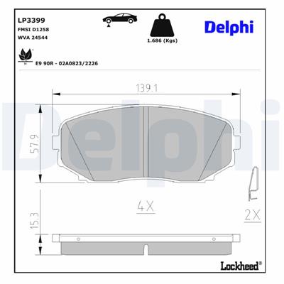 DELPHI LP3399 EAN: 5012759996652.