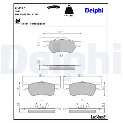 DELPHI LP3487 EAN: 6954497156464.