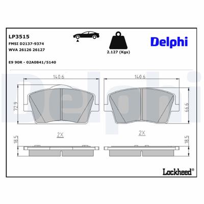 DELPHI LP3515 EAN: 5012759505656.