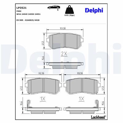 DELPHI LP3521 EAN: 5012759546758.