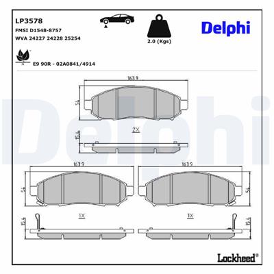 DELPHI LP3578 EAN: 5012759551493.