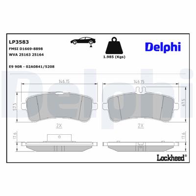 DELPHI LP3583 EAN: 5012759551547.