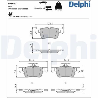 DELPHI LP3607 EAN: 5012759552575.