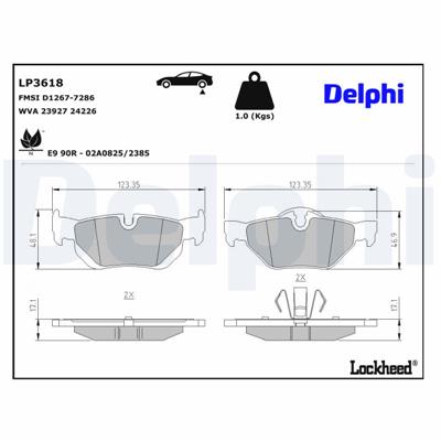 DELPHI LP3618 EAN: 5012759552681.