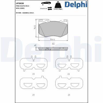 DELPHI LP3620 EAN: 5012759552704.