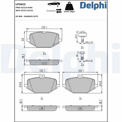 DELPHI LP3622 EAN: 5012759552728.