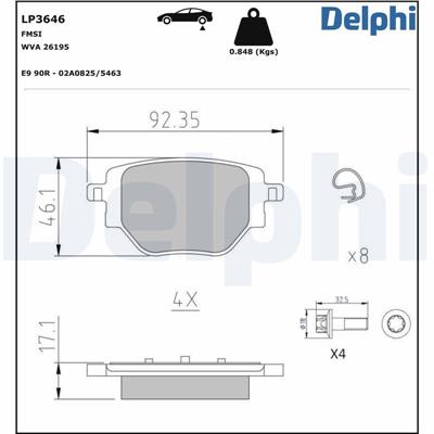 DELPHI LP3646 EAN: 5012759555286.