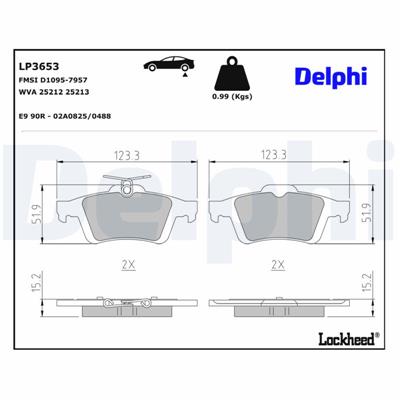 DELPHI LP3653 EAN: 5012759557310.