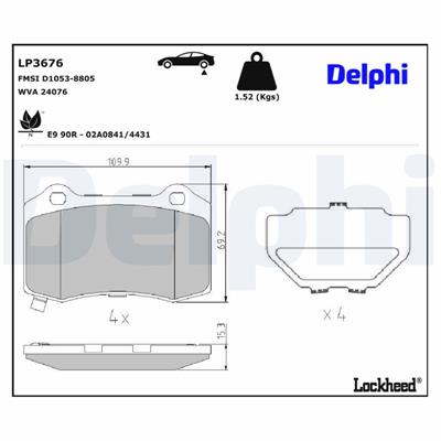DELPHI LP3676 EAN: 5012759571729.