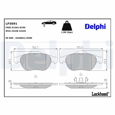 DELPHI LP3691 EAN: 5012759571873.
