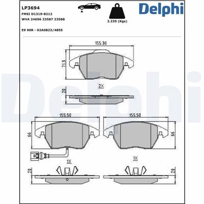 DELPHI LP3694 EAN: 5012759999851.