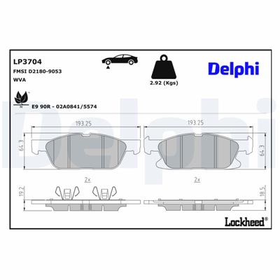 DELPHI LP3704 EAN: 5012759819807.