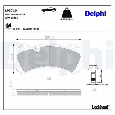 DELPHI LP3710 EAN: 5012759892961.