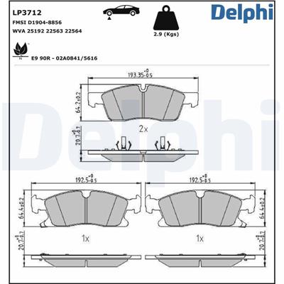 DELPHI LP3712 EAN: 5012759892985.