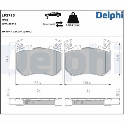 DELPHI LP3713 EAN: 5012759893005.