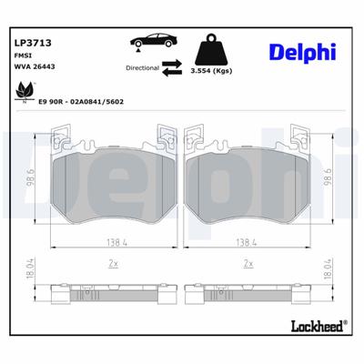 DELPHI LP3713 EAN: 5012759893005.
