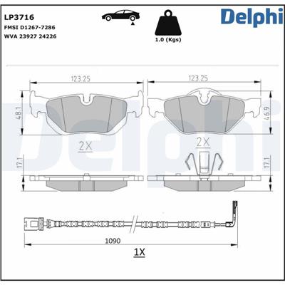 DELPHI LP3716 EAN: 5012759572016.