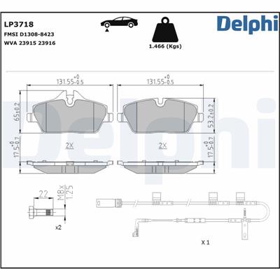 DELPHI LP3718 EAN: 5012759572030.