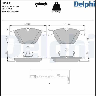 DELPHI LP3721 EAN: 5012759572061.