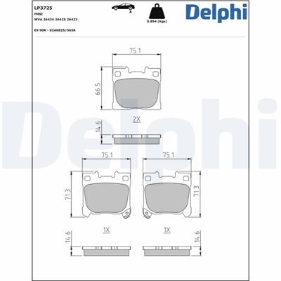 DELPHI LP3725 EAN: 5012759571965.